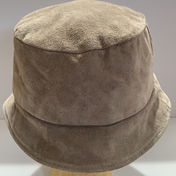 Vintage Sima International Bucket Hat Genuine Suede Made in USA Sz Small Unisex - Picture 2 of 6